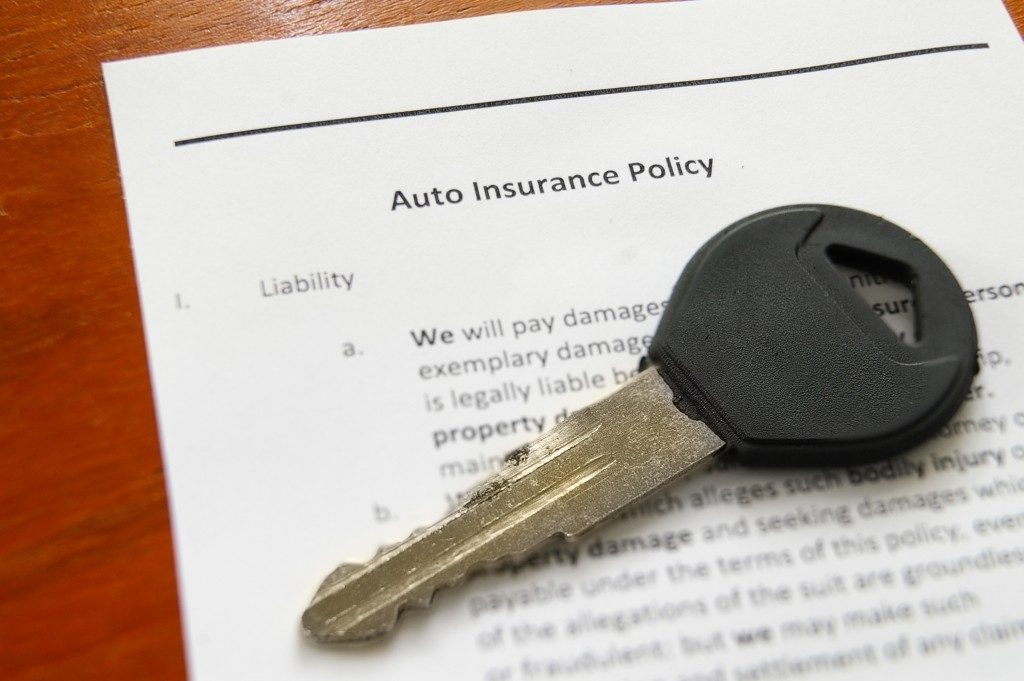 Car insurance with car key